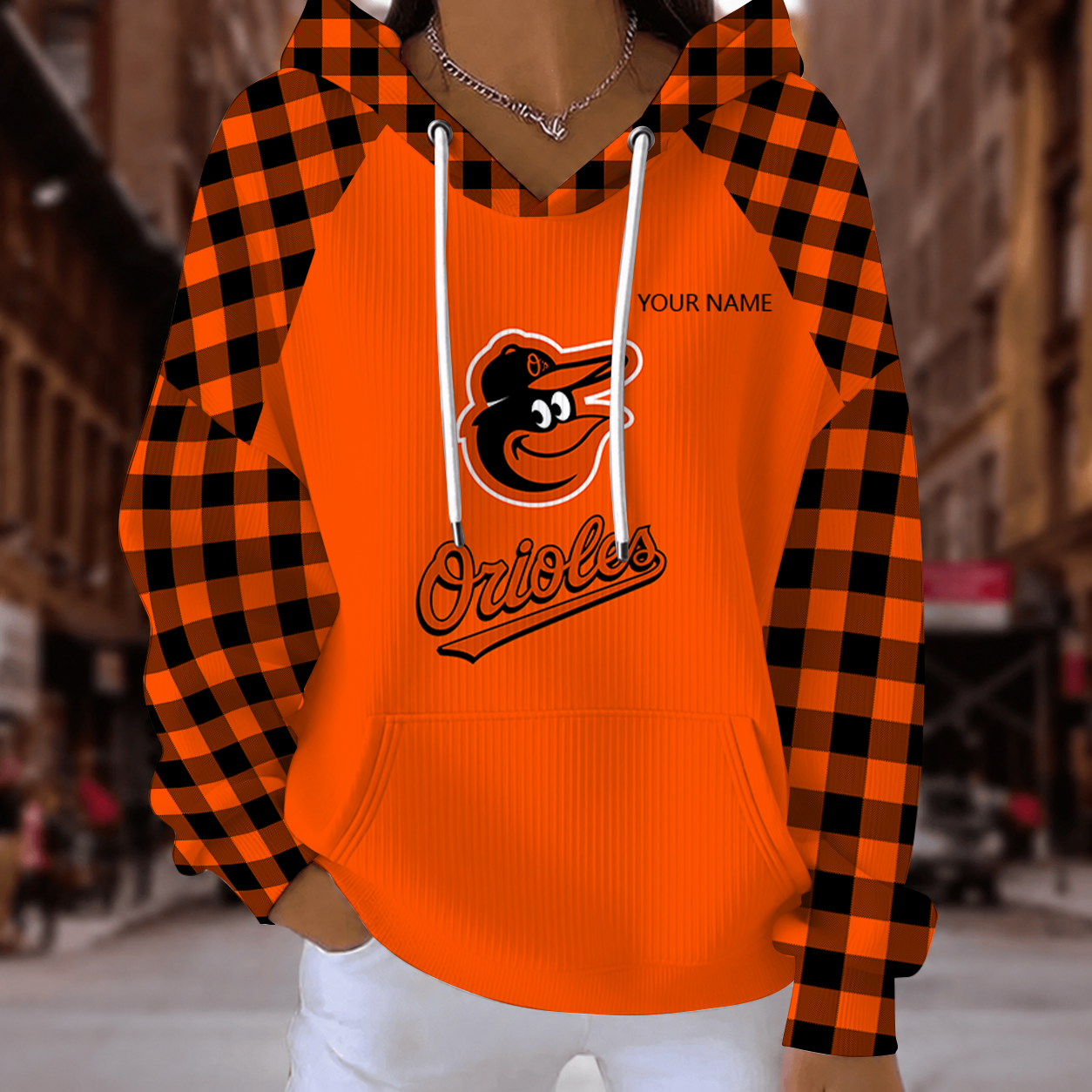 [FLASH SALE] NEW CUSTOMIZED MLB25 BOS BALTIMORE ORIOLES RIBBED HOODIE & SWEATSHIRT