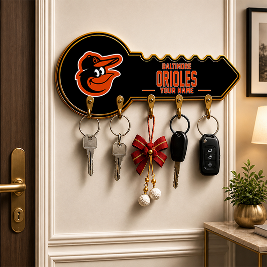 [FLASH SALE] NEW CUSTOMIZED MLB25 BOS BALTIMORE ORIOLES WALL KEY HOLDER FOR HOME