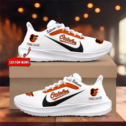 [FLASH SALE] NEW CUSTOMIZED MLB25 BOS BALTIMORE ORIOLES ROAD RUNNING SHOES