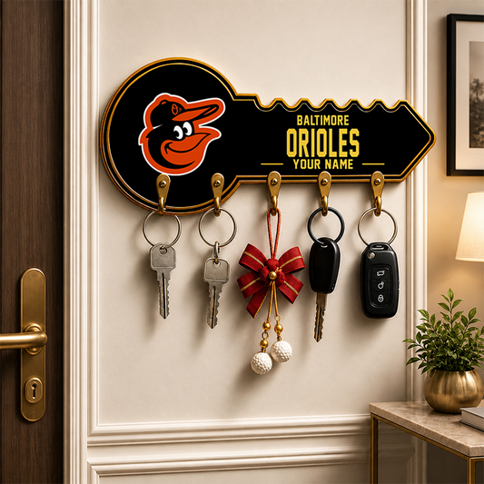 [FLASH SALE] NEW CUSTOMIZED MLB25 BOS BALTIMORE ORIOLES WALL KEY HOLDER FOR HOME