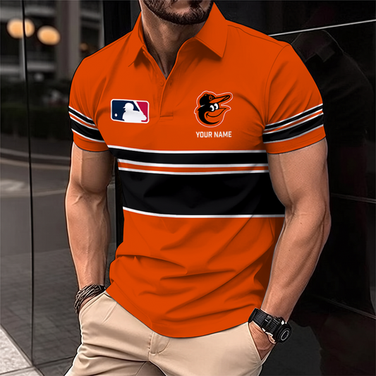 [FLASH SALE] NEW CUSTOMIZED MLB25 BOS BALTIMORE ORIOLES POLO SHIRT