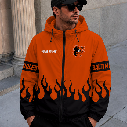 [FLASH SALE] NEW CUSTOMIZED MLB25 BOS BALTIMORE ORIOLES WINDBREAKER JACKET