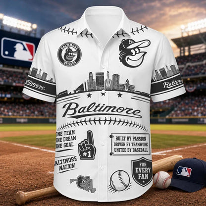 [FLASH SALE] NEW CUSTOMIZED MLB25 BOS BALTIMORE ORIOLES UNISEX HAWAIIAN SHIRT