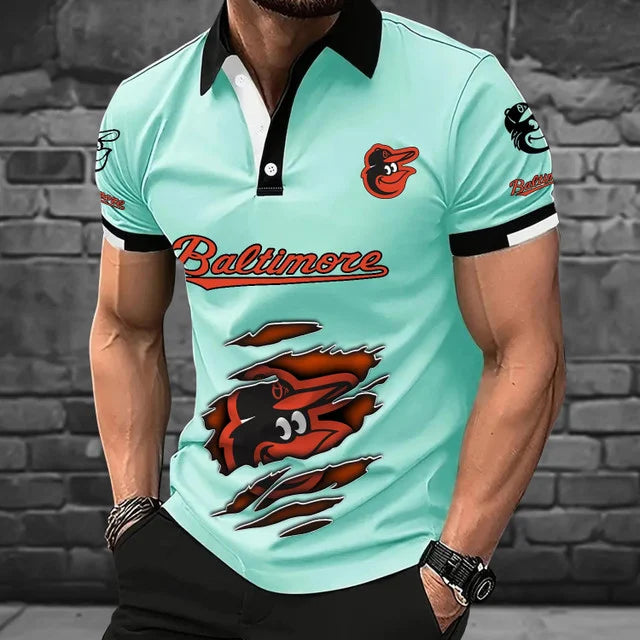 [FLASH SALE] NEW CUSTOMIZED MLB25 BOS BALTIMORE ORIOLES POLO SHIRT