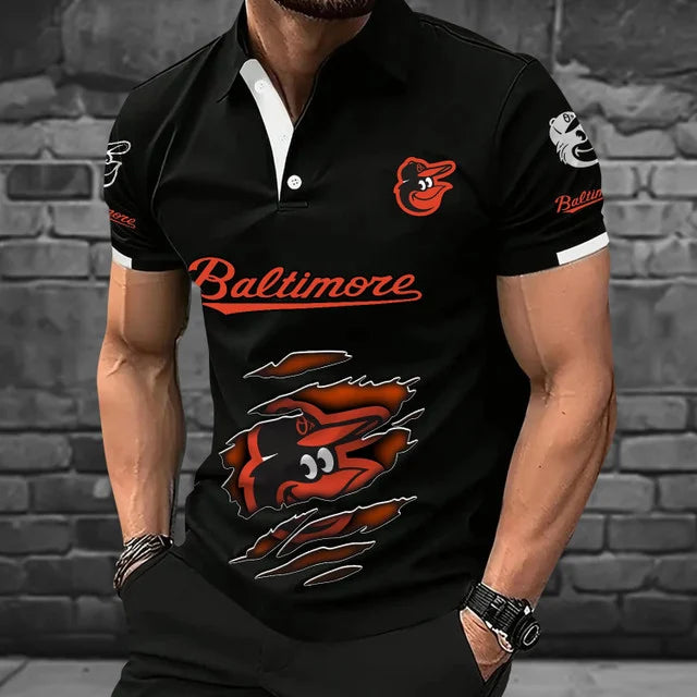 [FLASH SALE] NEW CUSTOMIZED MLB25 BOS BALTIMORE ORIOLES POLO SHIRT
