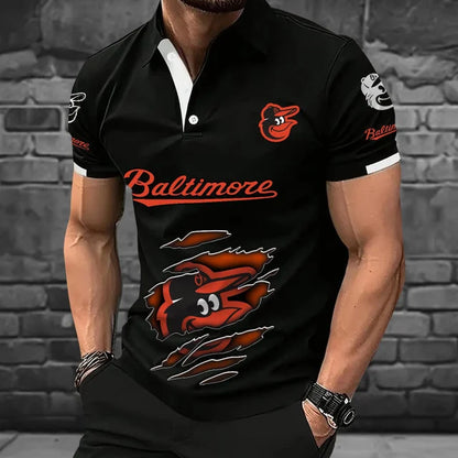 [FLASH SALE] NEW CUSTOMIZED MLB25 BOS BALTIMORE ORIOLES POLO SHIRT