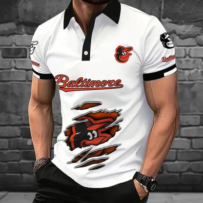 [FLASH SALE] NEW CUSTOMIZED MLB25 BOS BALTIMORE ORIOLES POLO SHIRT