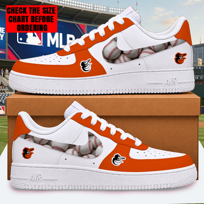 [FLASH SALE] NEW CUSTOMIZED MLB25 BOS BALTIMORE ORIOLES AF1 SHOES