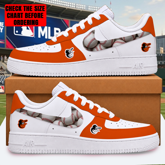 [FLASH SALE] NEW CUSTOMIZED MLB25 BOS BALTIMORE ORIOLES AF1 SHOES