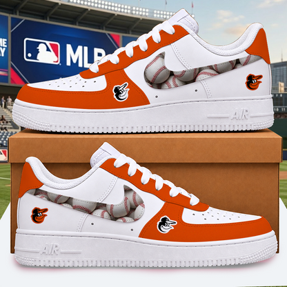[FLASH SALE] NEW CUSTOMIZED MLB25 BOS BALTIMORE ORIOLES AF1 SHOES