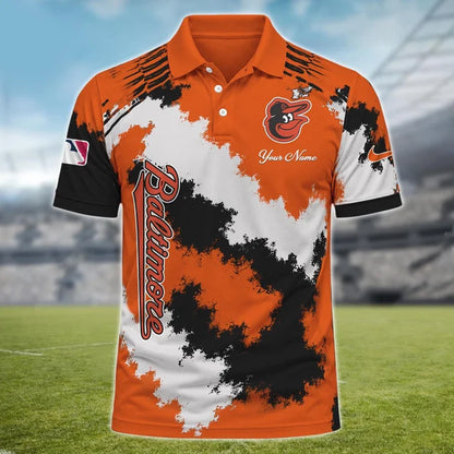 [FLASH SALE] NEW CUSTOMIZED MLB25 BOS BALTIMORE ORIOLES MULTICOLOR POLO SHIRT