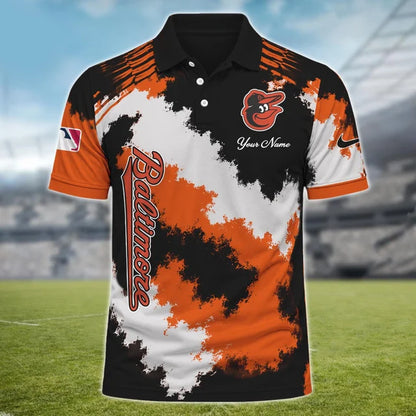 [FLASH SALE] NEW CUSTOMIZED MLB25 BOS BALTIMORE ORIOLES MULTICOLOR POLO SHIRT