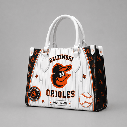 [FLASH SALE] NEW CUSTOMIZED MLB25 BOS BALTIMORE ORIOLES LEATHER HANDBAG