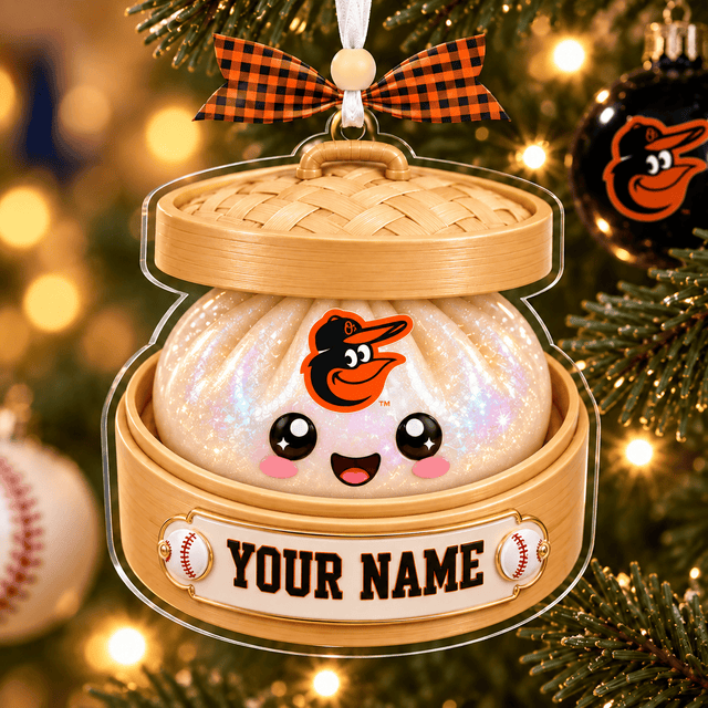 [FLASH SALE] NEW CUSTOMIZED MLB25 BOS BALTIMORE ORIOLES CHRISTMAS ACRYLIC ORNAMENT