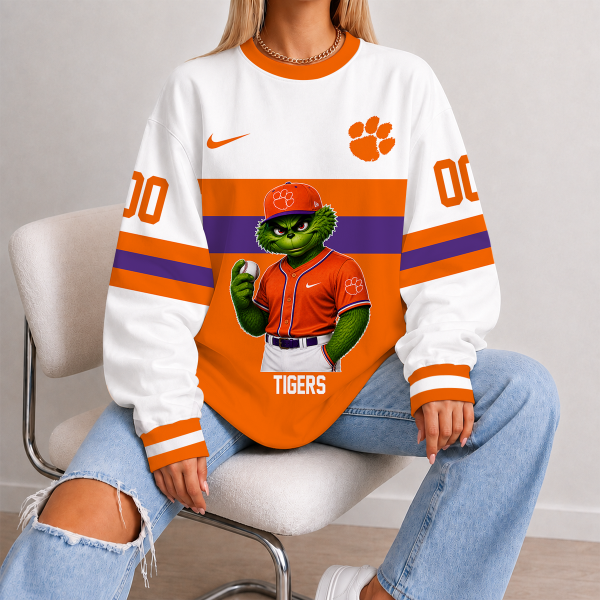 [FAN FAVORITE] NEW CUSTOMIZED NCAA CWS25 CST CLEMSON TIGERS UNISEX SWEATSHIRT