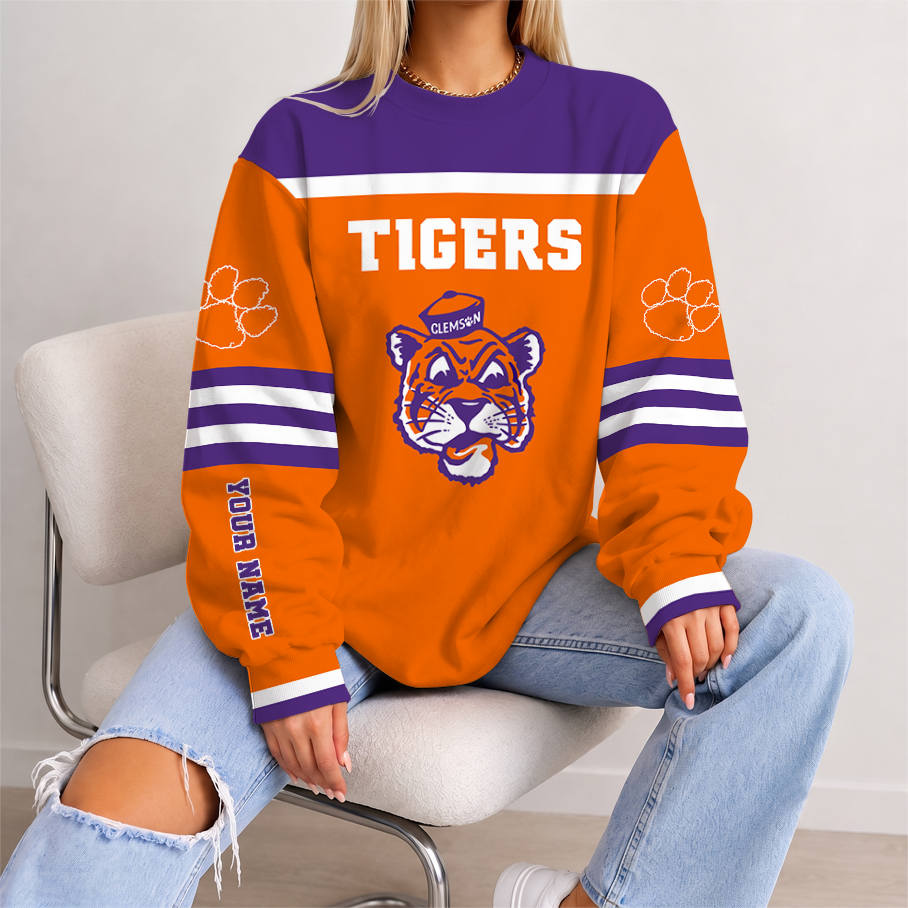 [FAN FAVORITE] NEW CUSTOMIZED NCAA CWS25 CST CLEMSON TIGERS UNISEX SWEATSHIRT