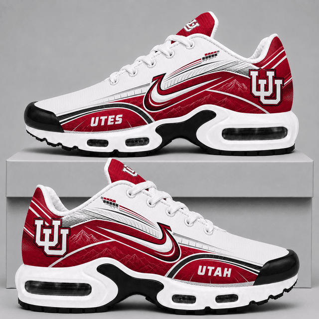 [FAN FAVORITE] NEW CUSTOMIZED NCAA FBS25 UTU UTAH UTES AIR MAX PLUS SNEAKERS