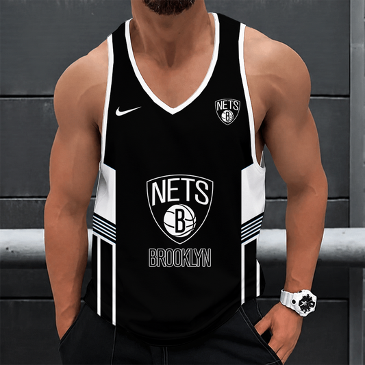 [HOT DEAL] NEW CUSTOMIZED NBA25 BNE BROOKLYN NETS UNISEX TANK TOP