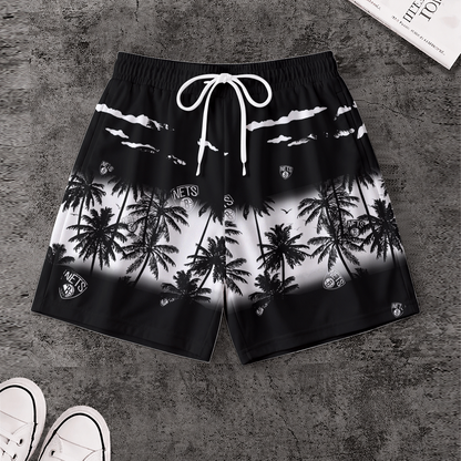 [HOT DEAL] NEW CUSTOMIZED NBA25 BNE BROOKLYN NETS SHORT PANTS