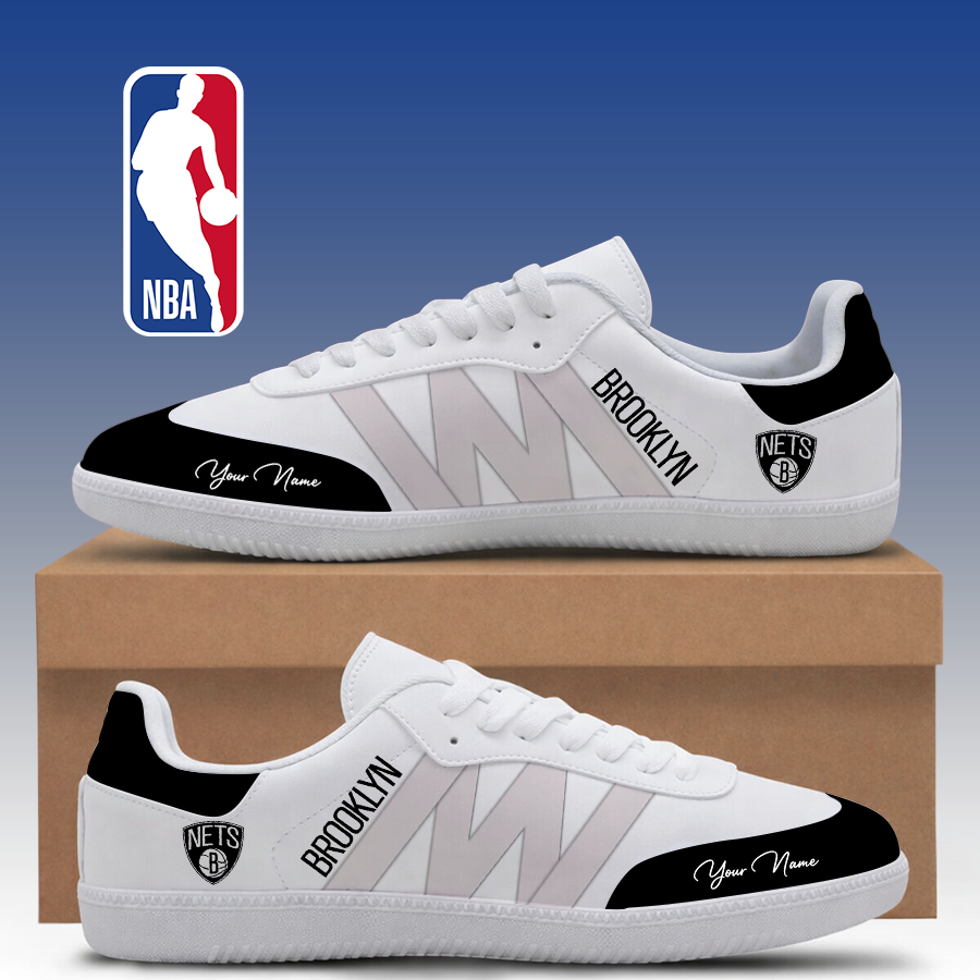 [HOT DEAL] NEW CUSTOMIZED NBA25 BNE BROOKLYN NETS CLASSIC SNEAKERS