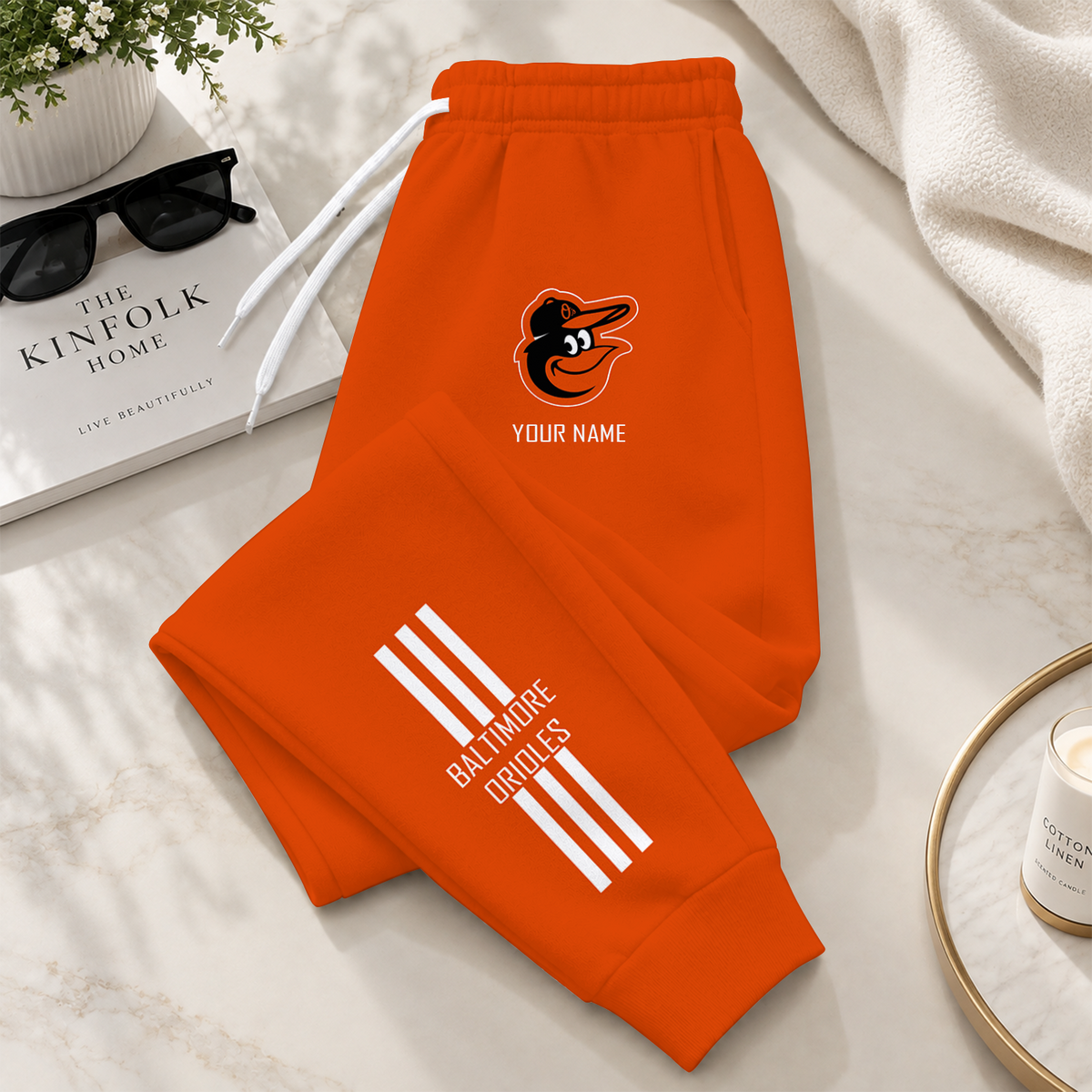 [FLASH SALE] NEW CUSTOMIZED MLB25 BOS BALTIMORE ORIOLES SWEATPANTS