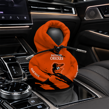[FLASH SALE] NEW CUSTOMIZED MLB25 BOS BALTIMORE ORIOLES AUTOMOTIVE HOODIE SHIFT KNOB COVER