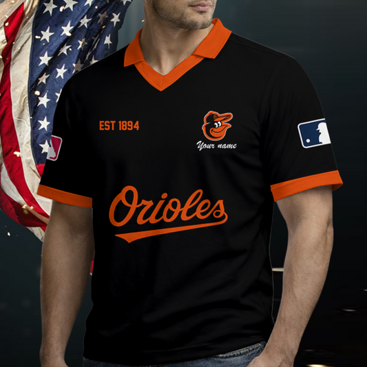 [FLASH SALE] NEW CUSTOMIZED MLB25 BOS BALTIMORE ORIOLES POLO SHIRT