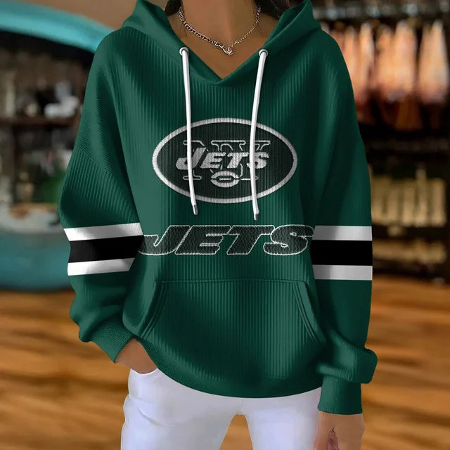 [SPECIAL OFFER] NEW CUSTOMIZED NFL25 NYJ NEW YORK JETS RIBBED HOODIE & SWEATSHIRT
