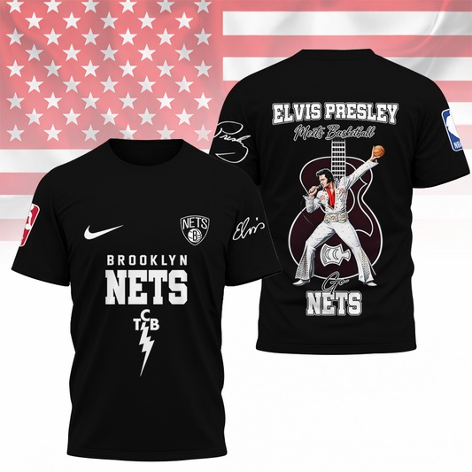 [HOT DEAL] NEW CUSTOMIZED NBA25 BNE BROOKLYN NETS X ELVIS PRESLEY T-SHIRT, HOODIE, ZIP HOODIE