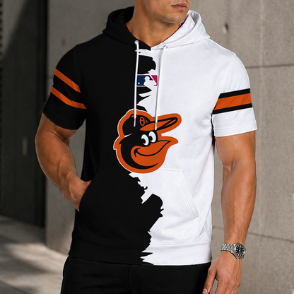 [FLASH SALE] NEW CUSTOMIZED MLB25 BOS BALTIMORE ORIOLES SHORT SLEEVE HOODIE