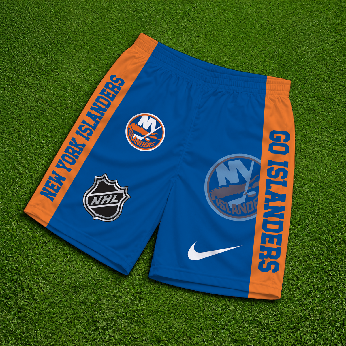 [SUPER SALE] NEW CUSTOMIZED NHL25 NYI NEW YORK ISLANDERS SHORT PANTS