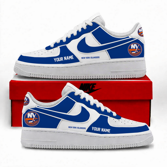 LIMITED EDITION - NEW CUSTOMIZED NHL25 NYI NEW YORK ISLANDERS AF1 SHOES