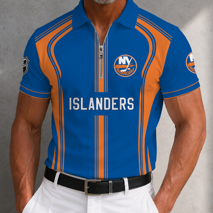 [SUPER SALE] NEW CUSTOMIZED NHL25 NYI NEW YORK ISLANDERS POLO SHIRT