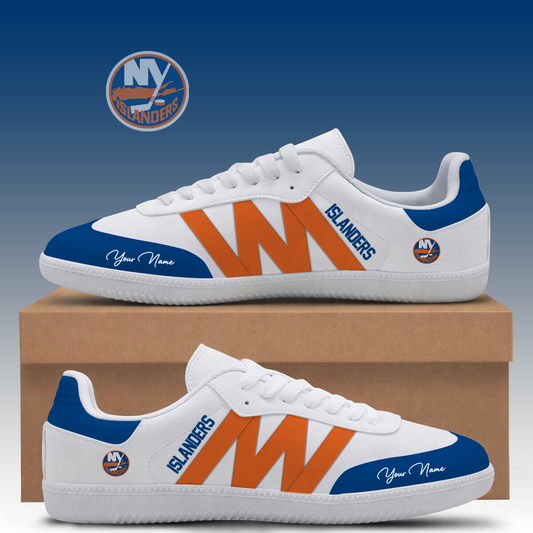 [SUPER SALE] NEW CUSTOMIZED NHL25 NYI NEW YORK ISLANDERS CLASSIC SNEAKERS
