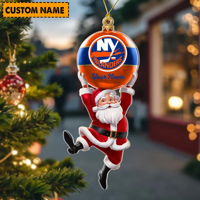 [SUPER SALE] NEW CUSTOMIZED NHL25 NYI NEW YORK ISLANDERS CHRISTMAS ACRYLIC ORNAMENT