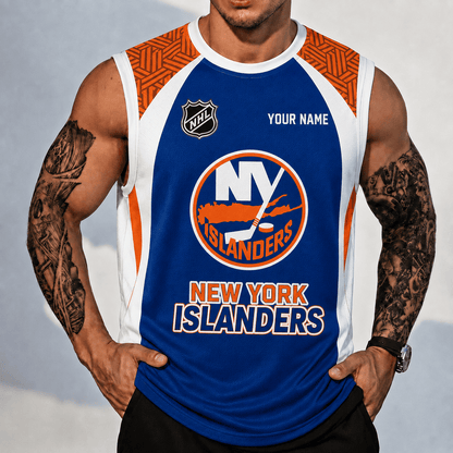 [SUPER SALE] NEW CUSTOMIZED NHL25 NYI NEW YORK ISLANDERS TANK TOP & GYM SHIRT