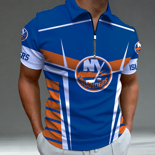 [SUPER SALE] NEW CUSTOMIZED NHL25 NYI NEW YORK ISLANDERS POLO SHIRT