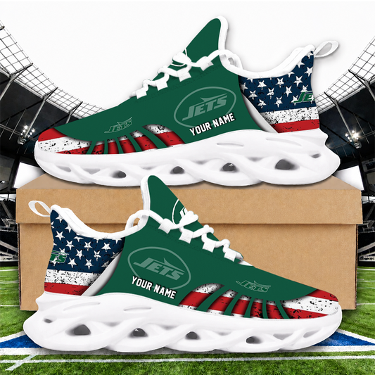 [SPECIAL OFFER] NEW CUSTOMIZED NFL25 NYJ NEW YORK JETS UNISEX CLUNKY SNEAKERS