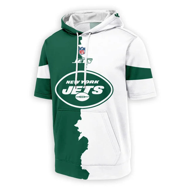 [SPECIAL OFFER] NEW CUSTOMIZED NFL25 NYJ NEW YORK JETS SHORT SLEEVE HOODIE T-SHIRT