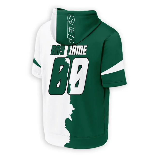 [SPECIAL OFFER] NEW CUSTOMIZED NFL25 NYJ NEW YORK JETS SHORT SLEEVE HOODIE T-SHIRT