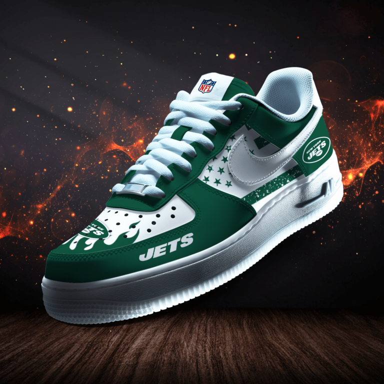 LIMITED EDITION - NEW CUSTOMIZED NFL25 NYJ NEW YORK JETS AF1 SNEAKERS