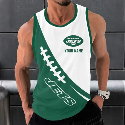 [SPECIAL OFFER] NEW CUSTOMIZED NFL25 NYJ NEW YORK JETS UNISEX TANK TOP