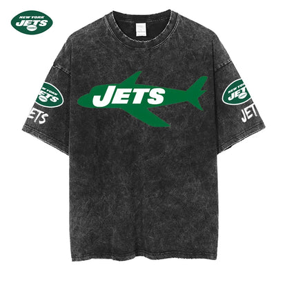 [SPECIAL OFFER] NEW CUSTOMIZED NFL25 NYJ NEW YORK JETS FUNNY MULTICOLOR WASHED TEE