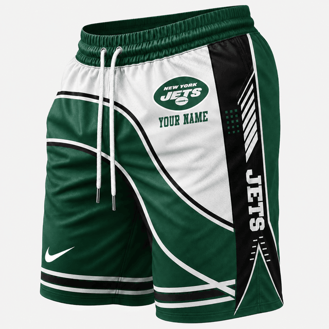 [SPECIAL OFFER] NEW CUSTOMIZED NFL25 NYJ NEW YORK JETS SHORT PANTS