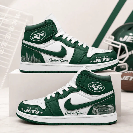 [SPECIAL OFFER] NEW CUSTOMIZED NFL25 NYJ NEW YORK JETS AIR JORDAN 1