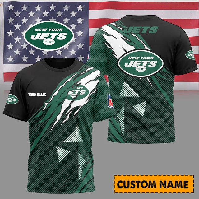[SPECIAL OFFER] NEW CUSTOMIZED NFL25 NYJ NEW YORK JETS UNISEX T-SHIRT & POLO