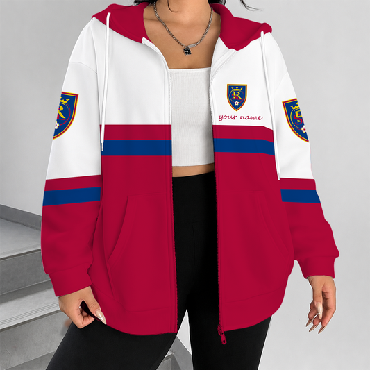 [FAN EXCLUSIVE] NEW CUSTOMIZED MLS25 RSL REAL SALT LAKE ZIP HOODIE