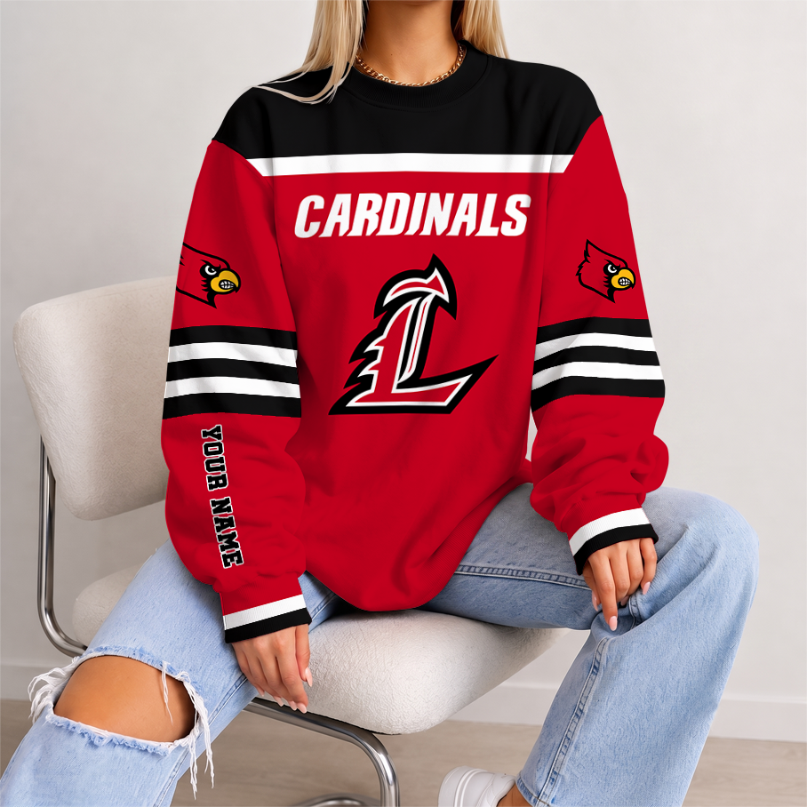 [FAN FAVORITE] NEW CUSTOMIZED NCAA MAM25 ULC LOUISVILLE CARDINALS STRAPPY UNISEX SWEATSHIRT