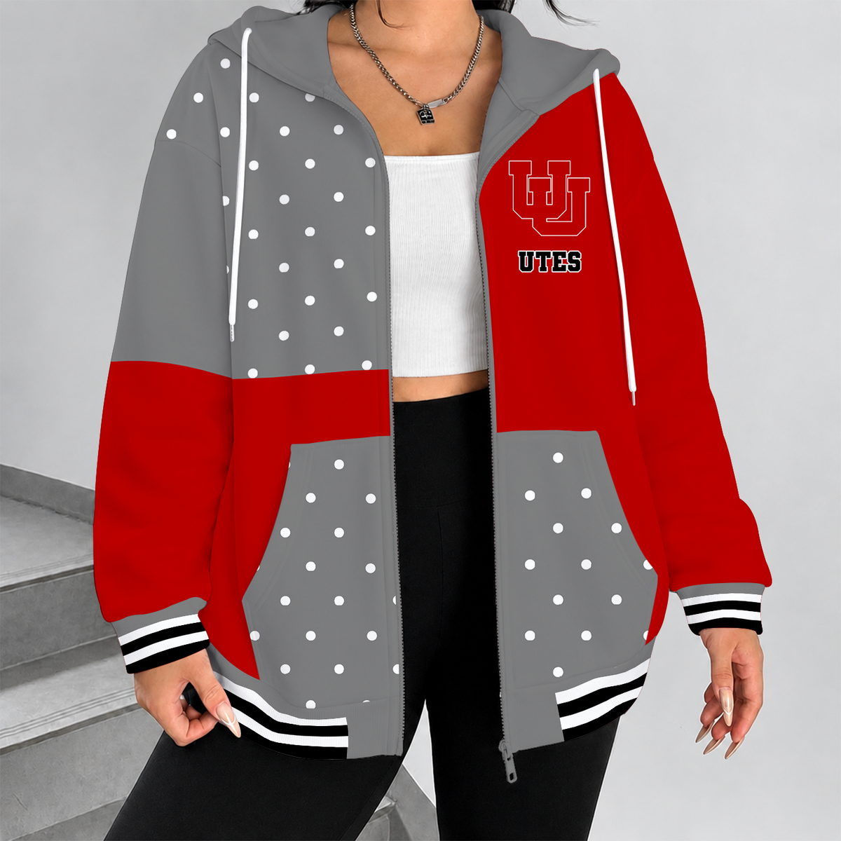 [FAN FAVORITE] NEW CUSTOMIZED NCAA FBS25 UTU UTAH UTES ZIP HOODIE
