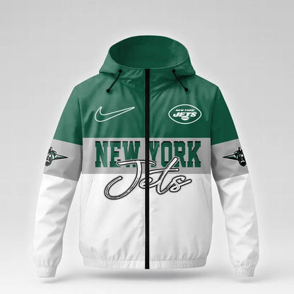 [SPECIAL OFFER] NEW CUSTOMIZED NFL25 NYJ NEW YORK JETS WINDBREAKER JACKET